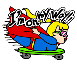 Pretty English Sticker for a plump girl. sticker #11277285