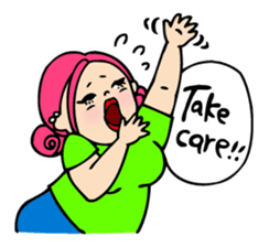 Pretty English Sticker for a plump girl. sticker #11277286