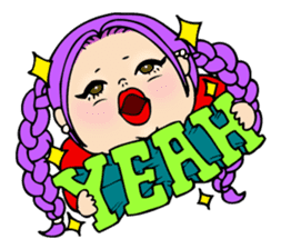 Pretty English Sticker for a plump girl. sticker #11277292