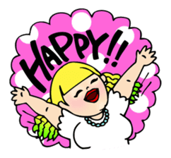 Pretty English Sticker for a plump girl. sticker #11277296