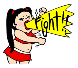 Pretty English Sticker for a plump girl. sticker #11277299