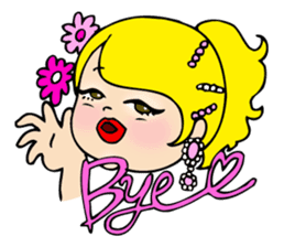 Pretty English Sticker for a plump girl. sticker #11277303