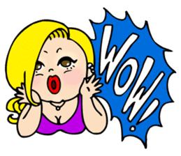 Pretty English Sticker for a plump girl. sticker #11277305