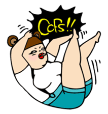 Pretty English Sticker for a plump girl. sticker #11277306