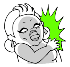 Pretty English Sticker for a plump girl. sticker #11277307