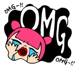 Pretty English Sticker for a plump girl. sticker #11277311