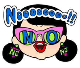 Pretty English Sticker for a plump girl. sticker #11277312