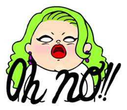 Pretty English Sticker for a plump girl. sticker #11277313