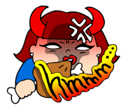 Pretty English Sticker for a plump girl. sticker #11277314