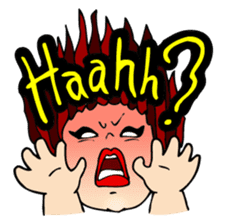 Pretty English Sticker for a plump girl. sticker #11277315