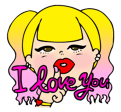 Pretty English Sticker for a plump girl. sticker #11277317