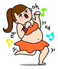 Pretty English Sticker for a plump girl. sticker #11277318