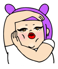 Pretty English Sticker for a plump girl. sticker #11277319