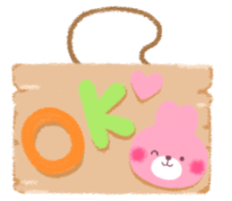 honobono rabbit and bear sticker #11278600