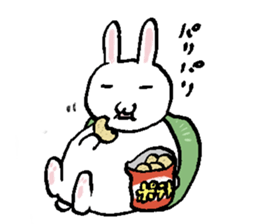 Fat rabbit like a ball sticker #11279049