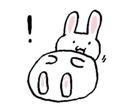 Fat rabbit like a ball sticker #11279051