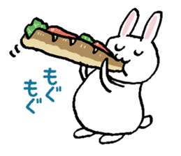 Fat rabbit like a ball sticker #11279055