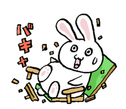 Fat rabbit like a ball sticker #11279062