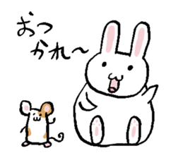 Fat rabbit like a ball sticker #11279065