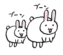 Fat rabbit like a ball sticker #11279068