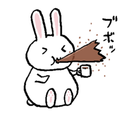 Fat rabbit like a ball sticker #11279074