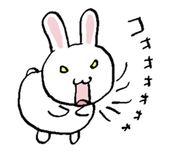 Fat rabbit like a ball sticker #11279080
