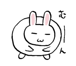 Fat rabbit like a ball sticker #11279081