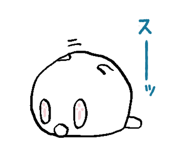 Fat rabbit like a ball sticker #11279083