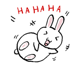 Fat rabbit like a ball sticker #11279085