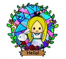 Alice in the country of glass sticker #11279624
