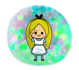 Alice in the country of glass sticker #11279633