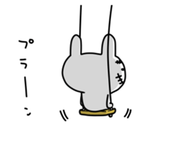 Rabbit with many wounds 2 sticker #11279864