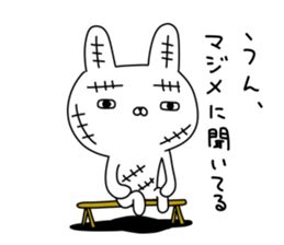 Rabbit with many wounds 2 sticker #11279871