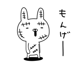 Rabbit with many wounds 2 sticker #11279888