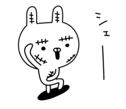 Rabbit with many wounds 2 sticker #11279889