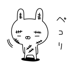 Rabbit with many wounds 2 sticker #11279890