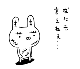 Rabbit with many wounds 2 sticker #11279899