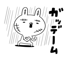 Rabbit with many wounds 2 sticker #11279900