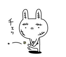 Rabbit with many wounds 2 sticker #11279902