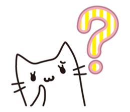 Housewife of white cat sticker #11280158