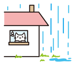 Housewife of white cat sticker #11280182