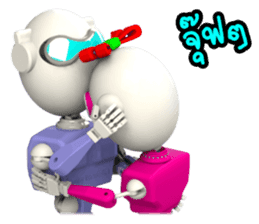 Funny Robot "Man" _ Versions.2 sticker #11281415