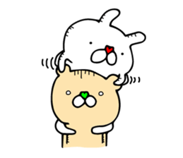 Fun! bear and rabbit (standard) sticker #11281680