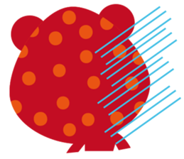 Red frog -KiKi sticker #11282372