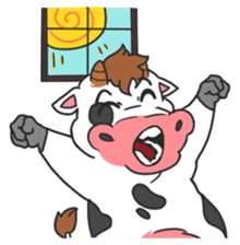 MooMoo the cow in love sticker #11282474