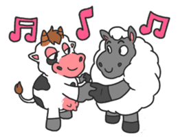 MooMoo the cow in love sticker #11282477