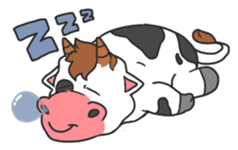 MooMoo the cow in love sticker #11282478