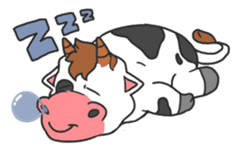 MooMoo the cow in love sticker #11282478