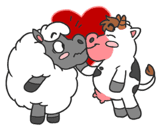 MooMoo the cow in love sticker #11282479