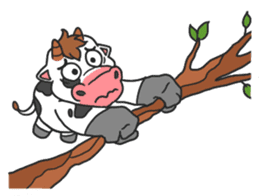 MooMoo the cow in love sticker #11282480